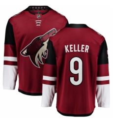 Men's Arizona Coyotes #9 Clayton Keller Fanatics Branded Burgundy Red Home Breakaway NHL Jersey