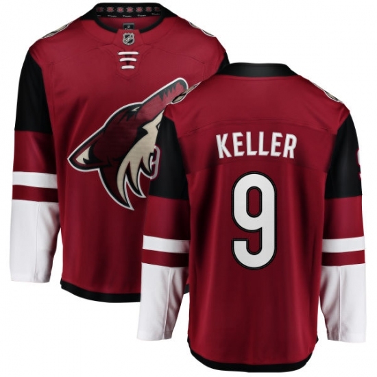 Men's Arizona Coyotes #9 Clayton Keller Fanatics Branded Burgundy Red Home Breakaway NHL Jersey Men's Arizona Coyotes #9 Clayton Keller Fanatics Branded Burgundy Red Home Breakaway NHL Jersey