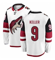 Men's Arizona Coyotes #9 Clayton Keller Fanatics Branded White Away Breakaway NHL Jersey