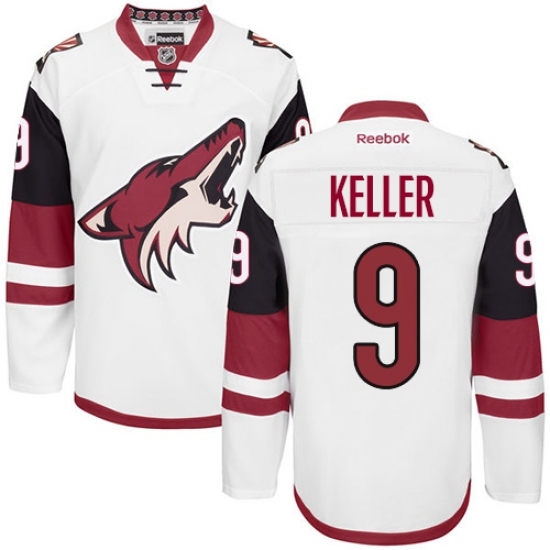 Women's Reebok Arizona Coyotes #9 Clayton Keller Authentic White Away NHL Jersey Women's Reebok Arizona Coyotes #9 Clayton Keller Authentic White Away NHL Jersey