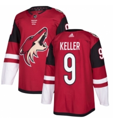 Youth Adidas Arizona Coyotes #9 Clayton Keller Authentic Burgundy Red Home NHL Jersey
