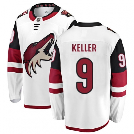 Youth Arizona Coyotes #9 Clayton Keller Fanatics Branded White Away Breakaway NHL Jersey Youth Arizona Coyotes #9 Clayton Keller Fanatics Branded White Away Breakaway NHL Jersey