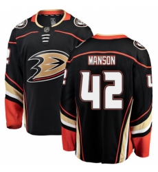 Men's Anaheim Ducks #42 Josh Manson Fanatics Branded Black Home Breakaway NHL Jersey