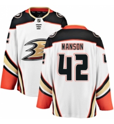 Youth Anaheim Ducks #42 Josh Manson Fanatics Branded White Away Breakaway NHL Jersey
