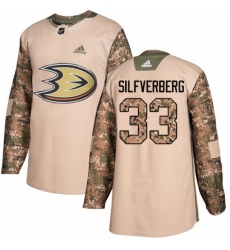 Men's Adidas Anaheim Ducks #33 Jakob Silfverberg Authentic Camo Veterans Day Practice NHL Jersey