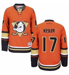 Men's Reebok Anaheim Ducks #17 Ryan Kesler Authentic Orange Third NHL Jersey