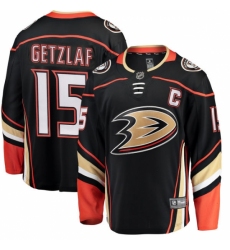 Men's Anaheim Ducks #15 Ryan Getzlaf Fanatics Branded Black Home Breakaway NHL Jersey