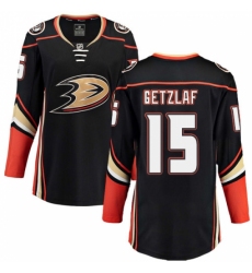 Women's Anaheim Ducks #15 Ryan Getzlaf Fanatics Branded Black Home Breakaway NHL Jersey