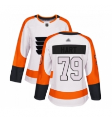 Women's Philadelphia Flyers #79 Carter Hart Authentic White Away Hockey Jersey