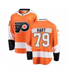 Youth Philadelphia Flyers #79 Carter Hart Fanatics Branded Orange Home Breakaway Hockey Jersey