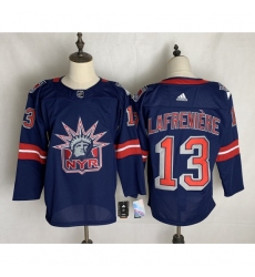 Men's New York Rangers #13 Alexis Lafreniere Blue Home Replica Player Jersey