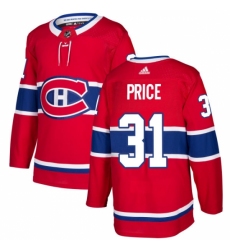 Men's Adidas Montreal Canadiens #31 Carey Price Authentic Red Home NHL Jersey
