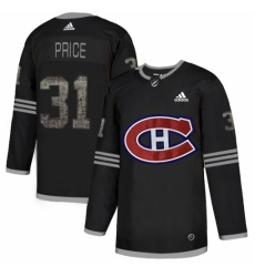 Men's Adidas Montreal Canadiens #31 Carey Price Black Authentic Classic Stitched NHL Jersey