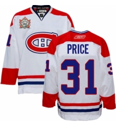 Men's Reebok Montreal Canadiens #31 Carey Price Premier White Heritage Classic Style NHL Jersey