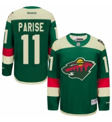 Men's Reebok Minnesota Wild #11 Zach Parise Authentic Green 2016 Stadium Series NHL Jersey