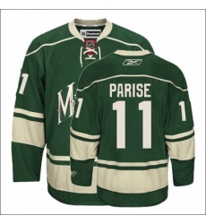 Men's Reebok Minnesota Wild #11 Zach Parise Authentic Green Third NHL Jersey