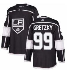 Men's Adidas Los Angeles Kings #99 Wayne Gretzky Authentic Black Home NHL Jersey