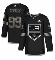 Men's Adidas Los Angeles Kings #99 Wayne Gretzky Black Authentic Classic Stitched NHL Jersey