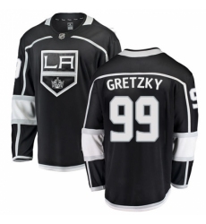 Men's Los Angeles Kings #99 Wayne Gretzky Authentic Black Home Fanatics Branded Breakaway NHL Jersey