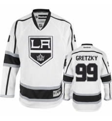 Men's Reebok Los Angeles Kings #99 Wayne Gretzky Authentic White Away NHL Jersey