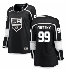 Women's Los Angeles Kings #99 Wayne Gretzky Authentic Black Home Fanatics Branded Breakaway NHL Jersey