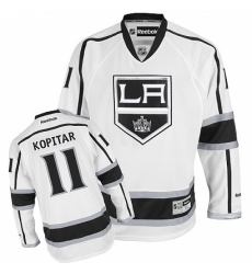 Men's Reebok Los Angeles Kings #11 Anze Kopitar Authentic White Away NHL Jersey