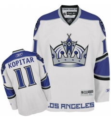 Men's Reebok Los Angeles Kings #11 Anze Kopitar Premier White NHL Jersey