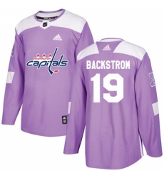 Men's Adidas Washington Capitals #19 Nicklas Backstrom Authentic Purple Fights Cancer Practice NHL Jersey