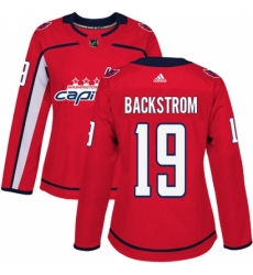 Women's Adidas Washington Capitals #19 Nicklas Backstrom Premier Red Home NHL Jersey