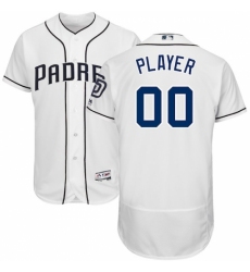 Men's San Diego Padres Majestic White Home Flex Base Authentic Collection Custom Jersey
