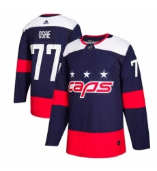 Men's Adidas Washington Capitals #77 T.J. Oshie Authentic Navy Blue 2018 Stadium Series NHL Jersey