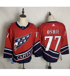 Men's Washington Capitals #77 T.J. Oshie Red Authentic Classic Stitched Jersey