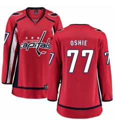 Women's Washington Capitals #77 T.J. Oshie Fanatics Branded Red Home Breakaway NHL Jersey