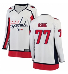 Women's Washington Capitals #77 T.J. Oshie Fanatics Branded White Away Breakaway NHL Jersey