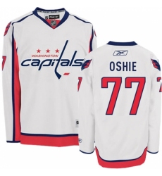 Youth Reebok Washington Capitals #77 T.J. Oshie Authentic White Away NHL Jersey