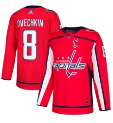 Youth Adidas Washington Capitals #8 Alex Ovechkin Authentic Red Home NHL Jersey