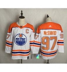 Men's Edmonton Oilers #97 Connor McDavid Authentic White Alternate Fanatics Jersey