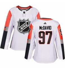 Women's Adidas Edmonton Oilers #97 Connor McDavid Authentic White 2018 All-Star Pacific Division NHL Jersey