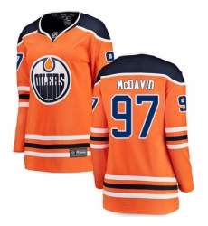 Women's Edmonton Oilers #97 Connor McDavid Fanatics Branded Orange Home Breakaway NHL Jersey