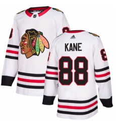 Men's Adidas Chicago Blackhawks #88 Patrick Kane Authentic White Away NHL Jersey