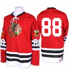 Men's Mitchell and Ness Chicago Blackhawks #88 Patrick Kane Authentic Red 1960-61 Throwback NHL Jersey