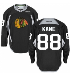 Men's Reebok Chicago Blackhawks #88 Patrick Kane Authentic Black Practice NHL Jersey