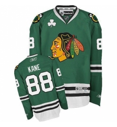 Men's Reebok Chicago Blackhawks #88 Patrick Kane Authentic Green NHL Jersey