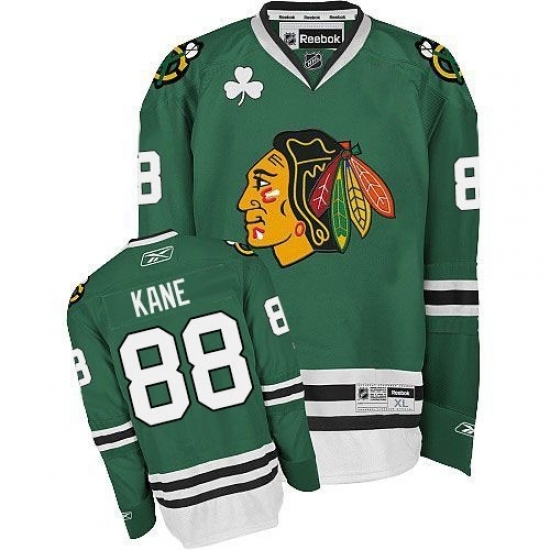Men's Reebok Chicago Blackhawks #88 Patrick Kane Authentic Green NHL Jersey Men's Reebok Chicago Blackhawks #88 Patrick Kane Authentic Green NHL Jersey