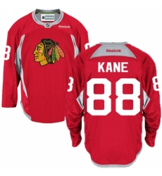 Men's Reebok Chicago Blackhawks #88 Patrick Kane Authentic Red Practice NHL Jersey