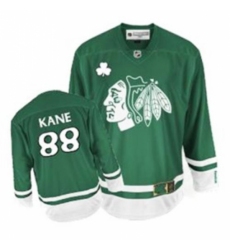 Men's Reebok Chicago Blackhawks #88 Patrick Kane Premier Green St Patty's Day NHL Jersey