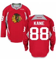 Men's Reebok Chicago Blackhawks #88 Patrick Kane Premier Red Practice NHL Jersey