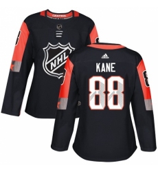 Women's Adidas Chicago Blackhawks #88 Patrick Kane Authentic Black 2018 All-Star Central Division NHL Jersey