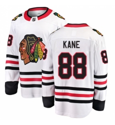Youth Chicago Blackhawks #88 Patrick Kane Fanatics Branded White Away Breakaway NHL Jersey