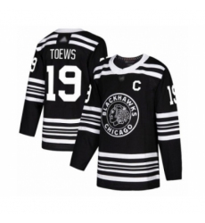 Men's Chicago Blackhawks #19 Jonathan Toews Authentic Black Alternate Hockey Jersey